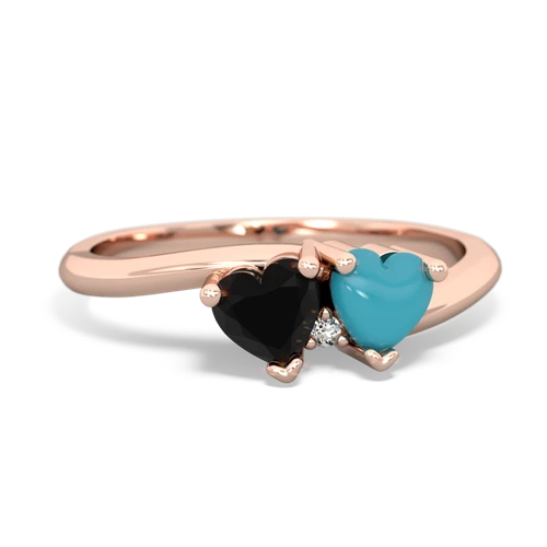 onyx-turquoise sweethearts promise ring