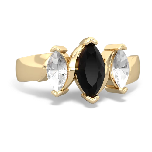 onyx-white topaz keepsake ring