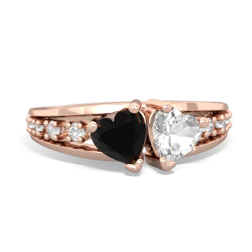 onyx-white topaz modern ring