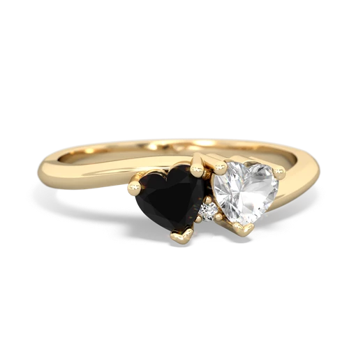 onyx-white topaz sweethearts promise ring