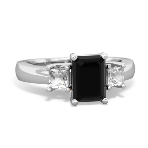 onyx-white topaz timeless ring