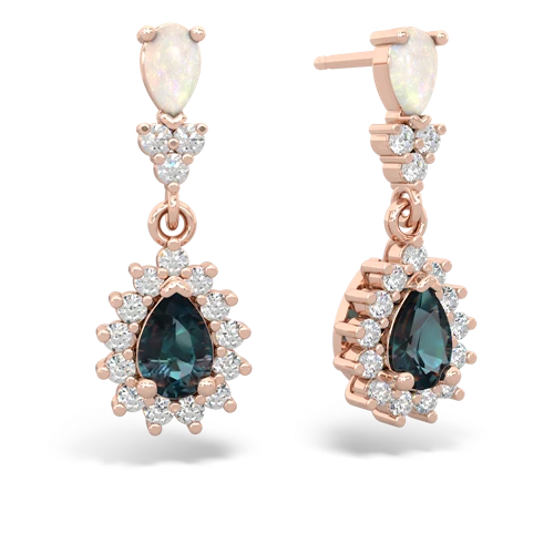 opal-alexandrite dangle earrings