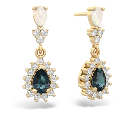 opal-alexandrite dangle earrings