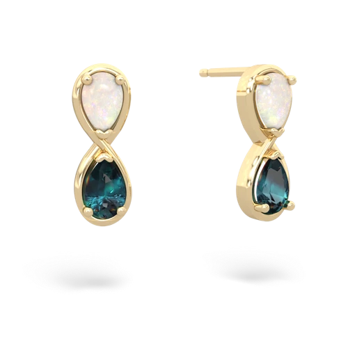 opal-alexandrite infinity earrings