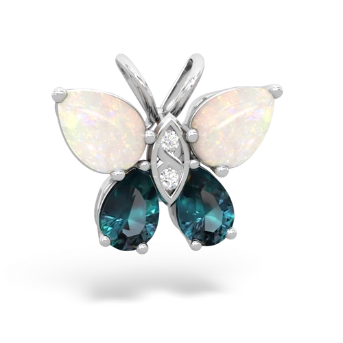 opal-alexandrite butterfly pendant