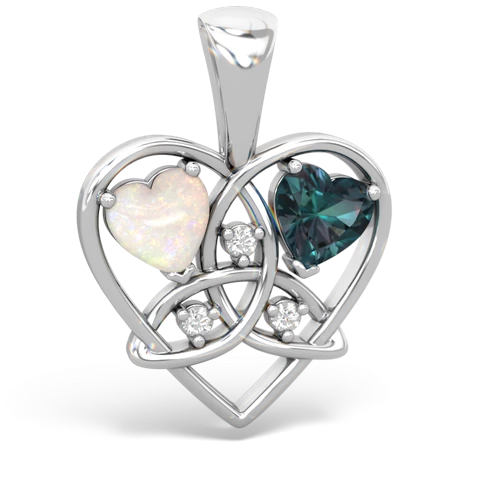 opal-alexandrite celtic heart pendant