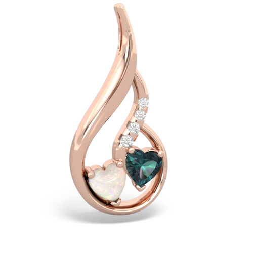 opal-alexandrite keepsake swirl pendant