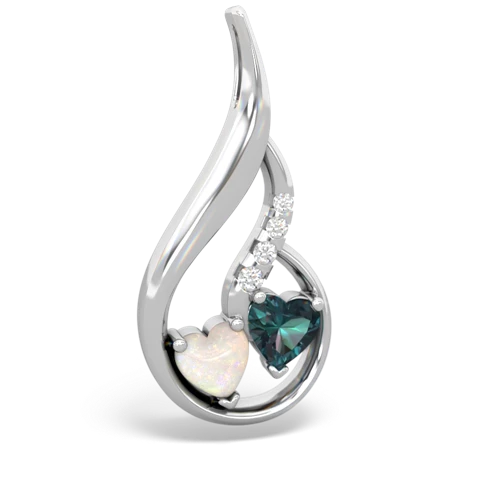 opal-alexandrite keepsake swirl pendant
