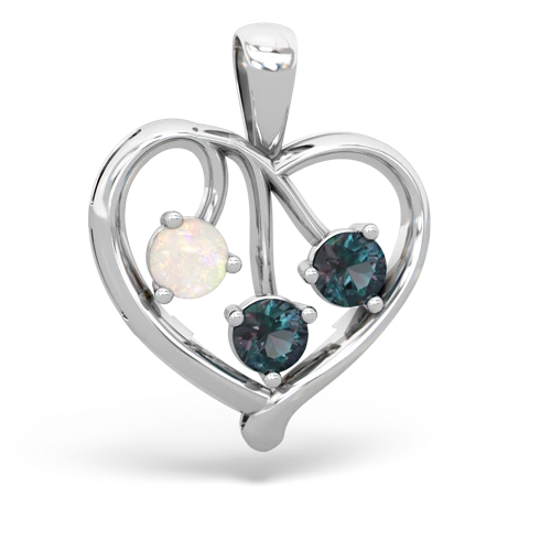 opal-alexandrite love heart pendant