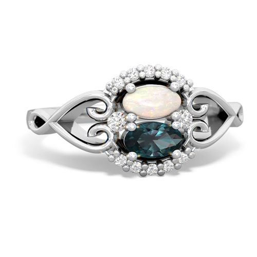 opal-alexandrite antique keepsake ring