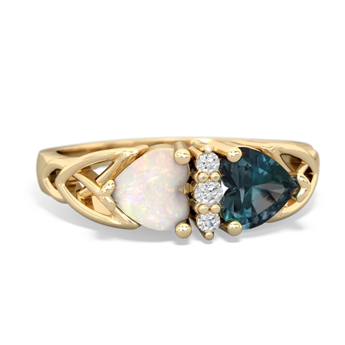 opal-alexandrite celtic ring