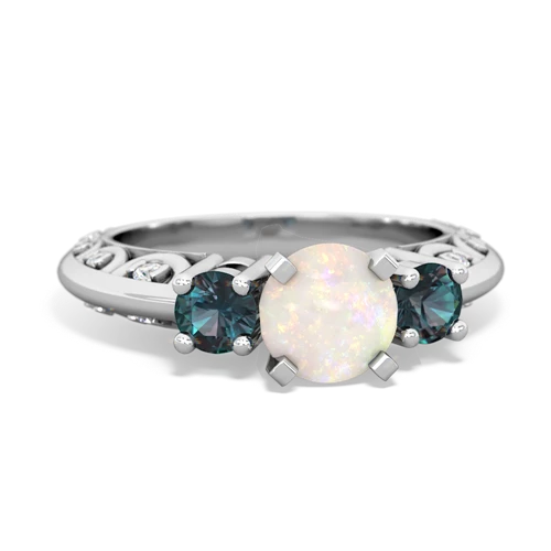 opal-alexandrite engagement ring