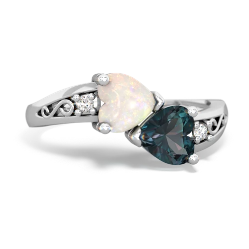 opal-alexandrite filligree ring