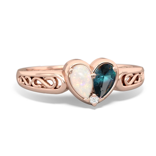 opal-alexandrite filligree ring