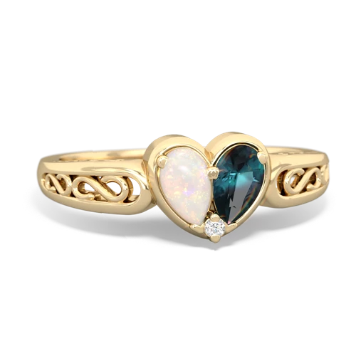 opal-alexandrite filligree ring