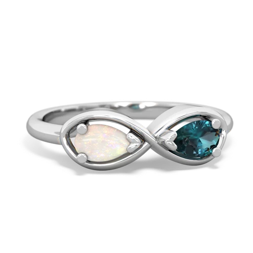 opal-alexandrite infinity ring