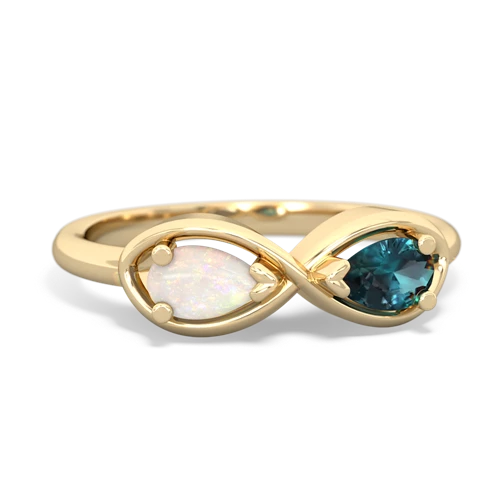 opal-alexandrite infinity ring