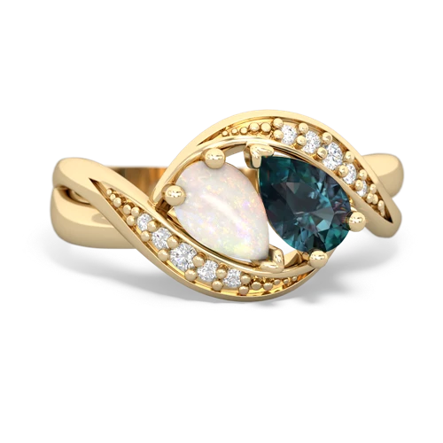 opal-alexandrite keepsake curls ring