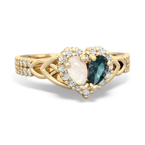 opal-alexandrite keepsake engagement ring