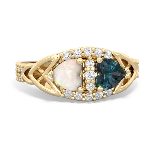 opal-alexandrite keepsake engagement ring