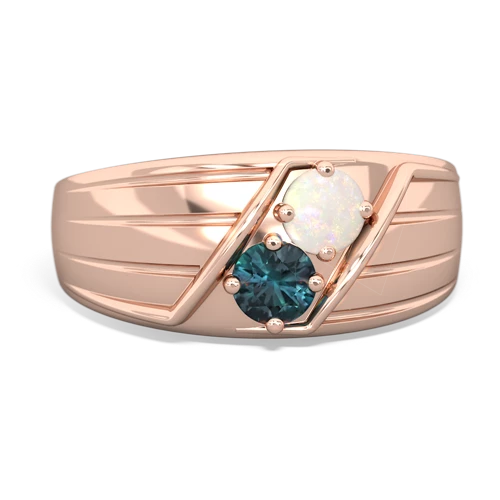 opal-alexandrite mens ring