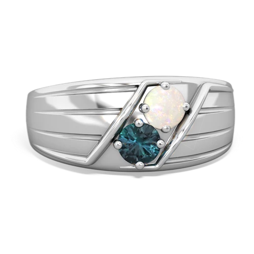 opal-alexandrite mens ring