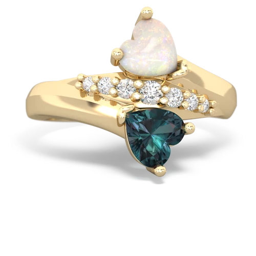opal-alexandrite modern ring