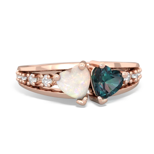 opal-alexandrite modern ring