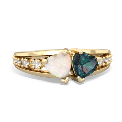 opal-alexandrite modern ring