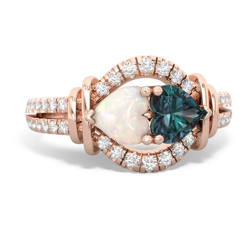 opal-alexandrite pave keepsake ring