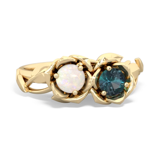 opal-alexandrite roses ring