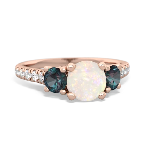 opal-alexandrite trellis pave ring