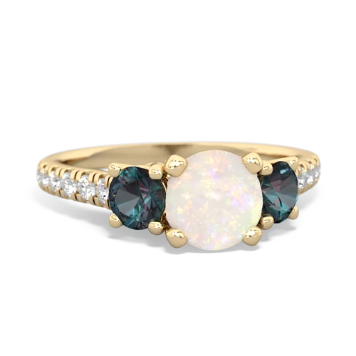 opal-alexandrite trellis pave ring