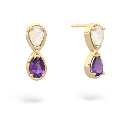 opal-amethyst infinity earrings