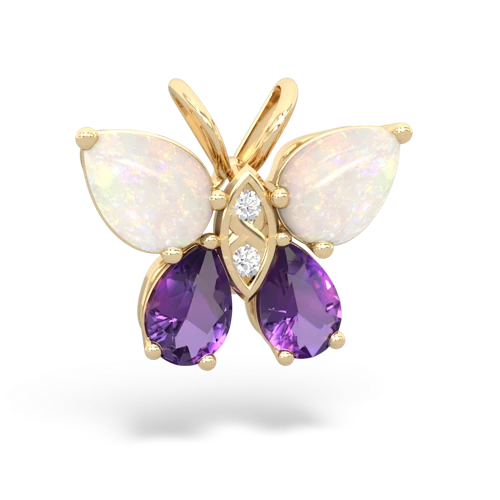 opal-amethyst butterfly pendant
