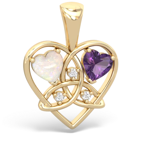 opal-amethyst celtic heart pendant