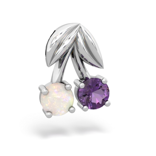 opal-amethyst cherries pendant