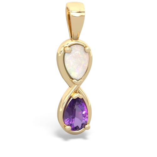 opal-amethyst infinity pendant