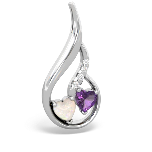 opal-amethyst keepsake swirl pendant