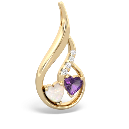 opal-amethyst keepsake swirl pendant