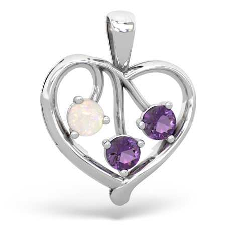 opal-amethyst love heart pendant