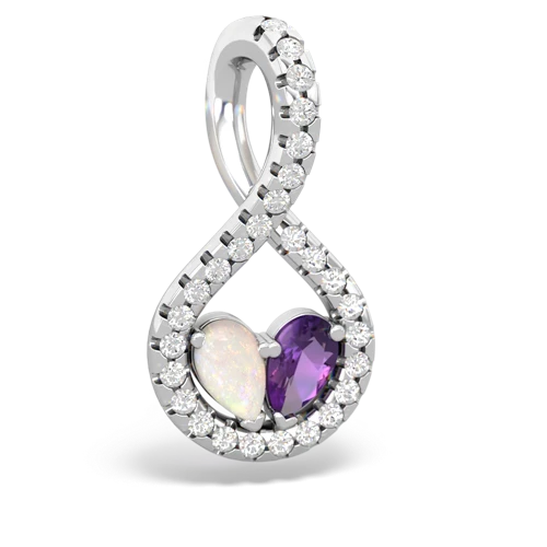 opal-amethyst pave twist pendant