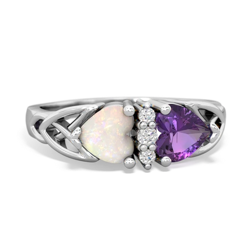opal-amethyst celtic ring