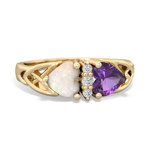 opal-amethyst celtic ring