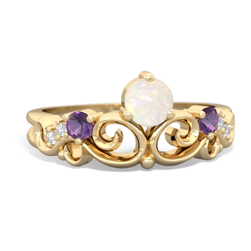 opal-amethyst crown keepsake ring