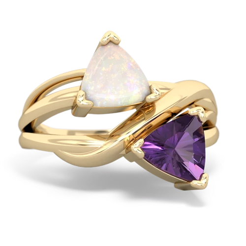 opal-amethyst filligree ring