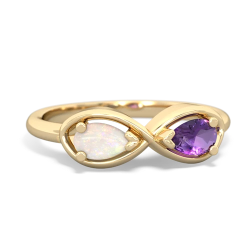 opal-amethyst infinity ring