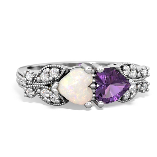 opal-amethyst keepsake butterfly ring