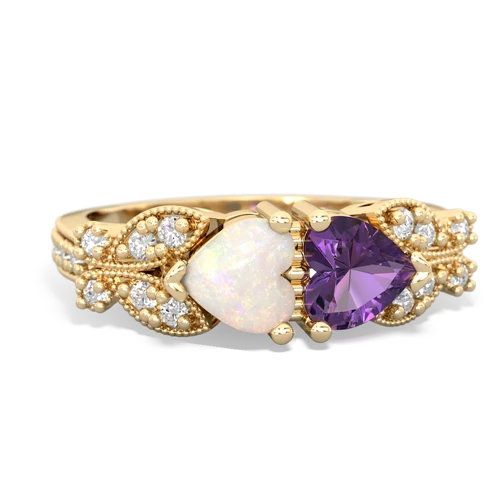 opal-amethyst keepsake butterfly ring