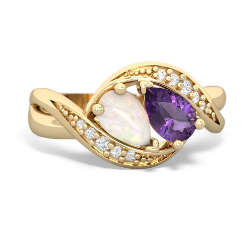 Opal Genuine Opal with Genuine Amethyst Summer Winds ring Ring